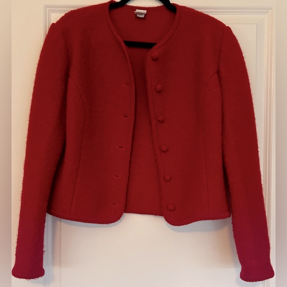 Lands' End Jackets & Blazers - Vintage Lands End Boiled Wool Fitted Jacket